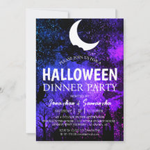こうもりシンプルナイトフルムーンハロウィンディナーパーティー
