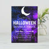 こうもりシンプルナイトフルムーンハロウィンディナーパーティー 招待状 (スタンド正面)