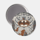 こうもりシンボルリブケージヴィンテージコラージュ マグネット (正面/裏面)