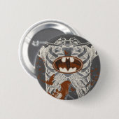 こうもりシンボルリブケージヴィンテージコラージュ 缶バッジ (正面&裏面)