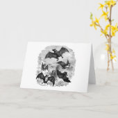 こうもりスケッチ カード (黄色い花)