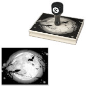 こうもりズバイザムーンオンハロウィーン ラバースタンプ (押印)