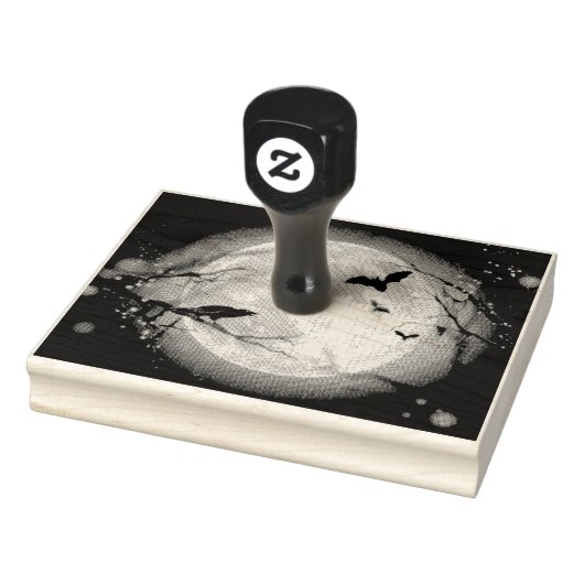 こうもりズバイザムーンオンハロウィーン ラバースタンプ (スタンプ)