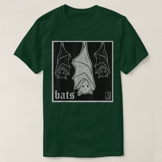 こうもりダークハロウィーンファンタジーヴァンパイア445 Tシャツ (デザイン正面)