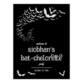 こうもりチェロレットハロウィーンをテーマにしたバチェロレッテ ポスター