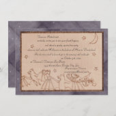 こうもりティーパーティーハロウィーン衣装パーティー 招待状 (正面/裏面)