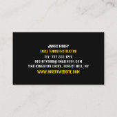 こうもりデザイン、卓球クラブ、インストラクター 名刺 (裏面)