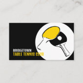 こうもりデザイン、卓球クラブ、インストラクター 名刺 (正面)