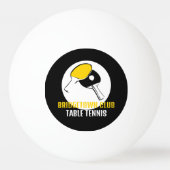 こうもりデザイン、卓球クラブ 卓球ボール (裏面)