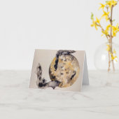 こうもりドリームズ空白のカード カード (黄色い花)