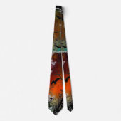 こうもりナイトアウト不気味ハロウィーンタイ ネクタイ (正面)