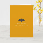 こうもりニュース速報 | ハロウィンモダンかわいいパン カード (黄色い花)