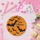 こうもりハッピーハローウィンパーティー ペーパープレート (パーティー)