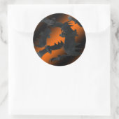 こうもりハロウィンステッカー ラウンドシール (バッグ)