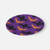 こうもりハロウィンパターン ペーパープレート (アングル)