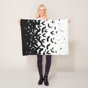 こうもりハロウィンホラーヴァンパイア フリースブランケット