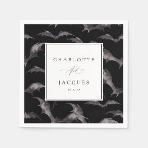 こうもりハロウィン結婚ズ スタンダードカクテルナプキン