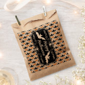 こうもりハロウィーンパターン フェイバーバッグ (クリップ留めされた状態)