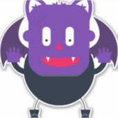こうもりハロウィーン シール (正面)