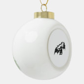 こうもりハロウィーン セラミックボールオーナメント (左)