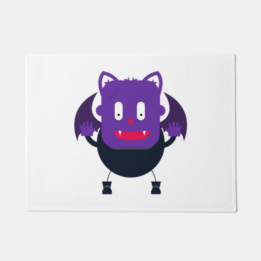 こうもりハロウィーン ドアマット (正面)