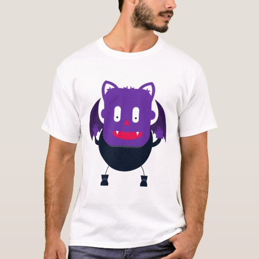 こうもりハロウィーン Tシャツ (正面)