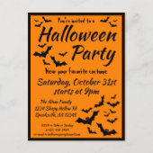 こうもりハローウィンパーティ インビテーションポストカード (正面)