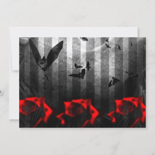 こうもりバラゴシック招待状 招待状 (正面)