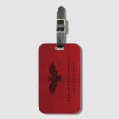 こうもりバンパイアブラッドレッド ラゲッジタグ (正面縦)
