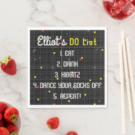 こうもりバー（ユダヤ教の）バル・ミツバーゲームオン スタンダードランチョンナプキン