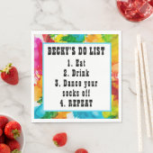 こうもりバー（ユダヤ教の）バル・ミツバースプラッシュオブカラー スタンダードランチョンナプキン (インサイチュ)