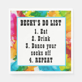 こうもりバー(ユダヤ教の)バル・ミツバースプラッシュオブカラー スタンダードランチョンナプキン