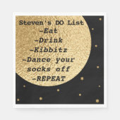 こうもりバー(ユダヤ教の)バル・ミツバー宇宙アウトオブザワールド スタンダードランチョンナプキン (正面)