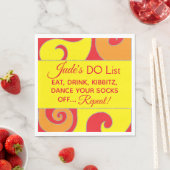 こうもりバー(ユダヤ教の)バル・ミツバー銀色スワールナプキンズ スタンダードランチョンナプキン (インサイチュ)