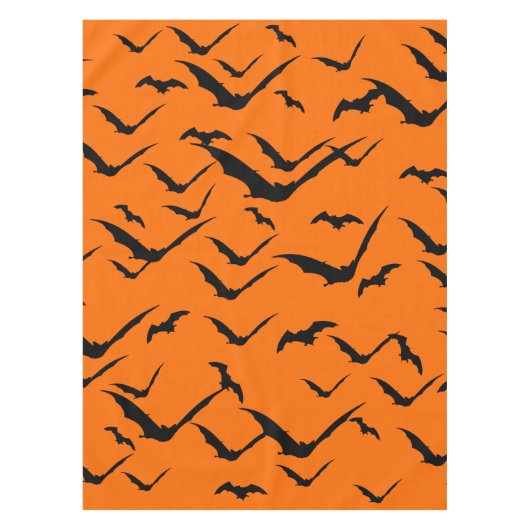 こうもりパターンハロウィンシームレス テーブルクロス (正面)