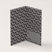 こうもりパターンハロウィンブルークラスルーム交換カード 名刺 (内部)