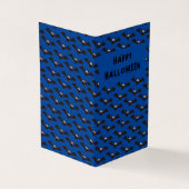 こうもりパターンハロウィンブルークラスルーム交換カード 名刺 (外部)