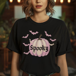 こうもりパンプキ不気味ンハロウィーンTシャツパステル Tシャツ