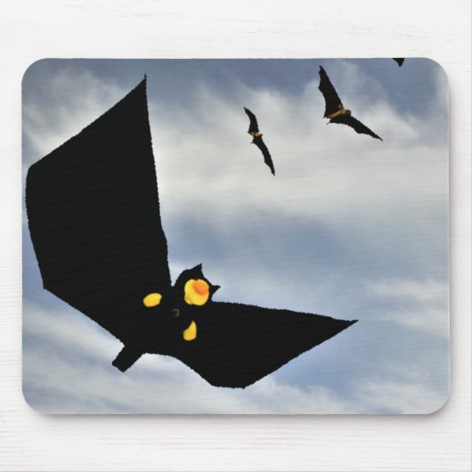 こうもりファン用おもしろい マウスパッド (正面)