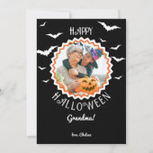 こうもりフォトフレームブラックハロウィーン シーズンカード (正面)