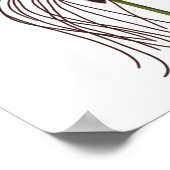 こうもりフラワーイラストレーション ポスター (角)