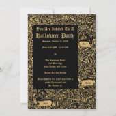 こうもりフールハローウィンパーティ招待状テンプレート 招待状 (裏面)