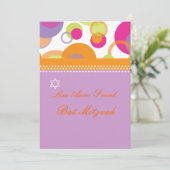 こうもりミトバ+バモダンブル/オレンジ/ホットピンク 招待状 (スタンド正面)