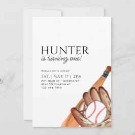 こうもりモダングローブボールスポーツ野球誕生日 招待状