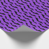 こうもりラッピング紙 – 紫の背景 ラッピングペーパー (角)