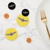 こうもりラブグレーこうもりオンオレンジブラックとイエロー コンフェッティ (グループ)