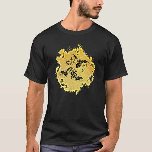 こうもりヴァンパイアハロウィーンこうもり Tシャツ (正面)