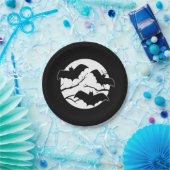 こうもり不気味インムーンハローウィンパーティプレート ペーパープレート (パーティー)