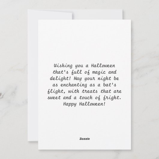 こうもり不気味キャンディ、水彩、ハロウィンお洒落ー シーズンカード (裏面)