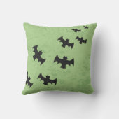 こうもり不気味グリーンハロウィーン装飾用クッション クッション (裏面)